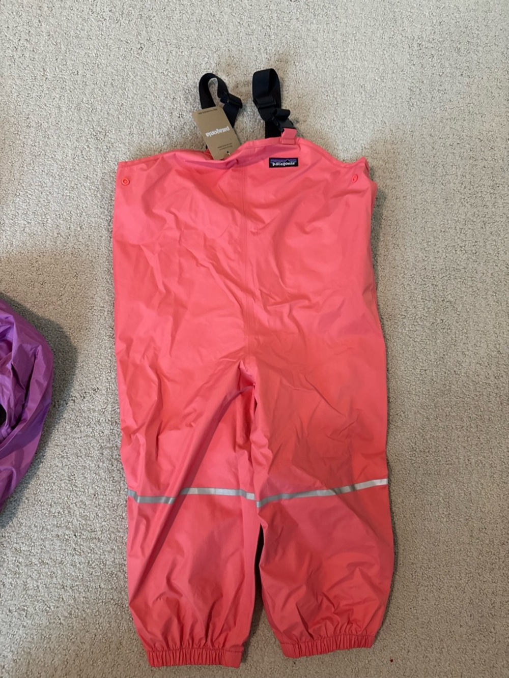 Patagonia Kids Waterproof Torrentshell Bibs (Coral)